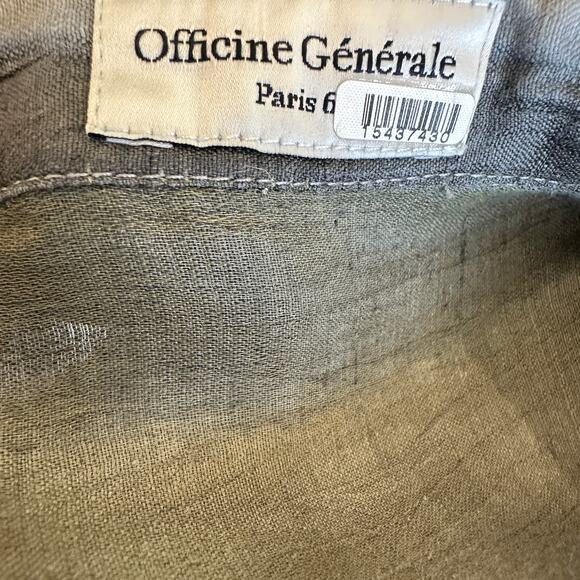 Officine Générale Gray Linen Midi Shirt Dress MEDIUM Career Work Designer $745 - Picture 8 of 10